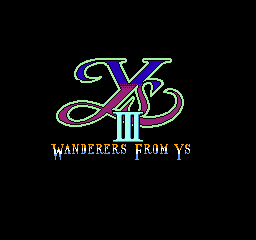 Ys III - Wanderers From Ys Title Screen